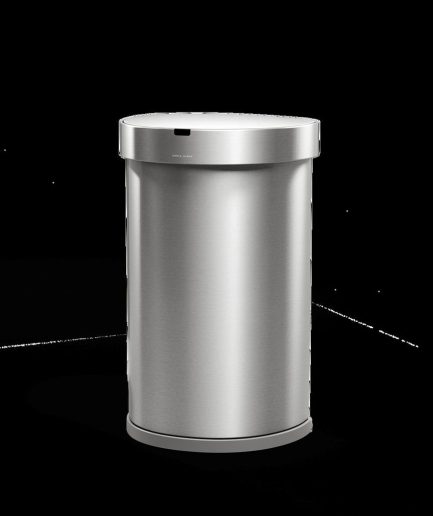 Simplehuman 45L Semi-Round Sensor Trash Cans - Brushed